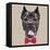 Vector Funny Cartoon Hipster Dog Cane Corso-kavalenkava volha-Framed Stretched Canvas