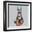Vector Funny Cartoon Hipster Dog Doberman Pinscher Breed-kavalenkava volha-Framed Art Print