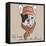 Vector Funny Cartoon Hipster Dog  French Bulldog Breed-kavalenkava volha-Framed Stretched Canvas