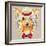 Vector Funny Cartoon Hipster Dog Yorkshire Terrier-kavalenkava volha-Framed Art Print