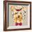 Vector Funny Cartoon Hipster Dog Yorkshire Terrier-kavalenkava volha-Framed Art Print