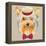 Vector Funny Cartoon Hipster Dog Yorkshire Terrier-kavalenkava volha-Framed Stretched Canvas