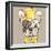 Vector Funny Cartoon Hipster French Bulldog Dog-kavalenkava volha-Framed Art Print