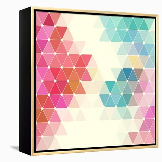 Vector Geometric Background-Maksim Krasnov-Framed Stretched Canvas