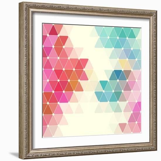 Vector Geometric Background-Maksim Krasnov-Framed Art Print