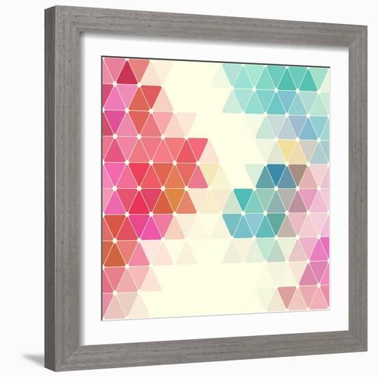 Vector Geometric Background-Maksim Krasnov-Framed Art Print