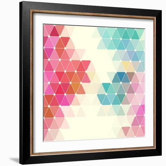 Vector Geometric Background-Maksim Krasnov-Framed Art Print