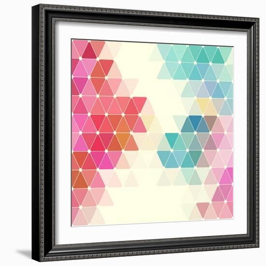 Vector Geometric Background-Maksim Krasnov-Framed Art Print