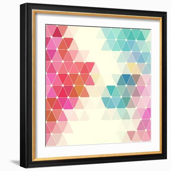 Vector Geometric Background-Maksim Krasnov-Framed Art Print