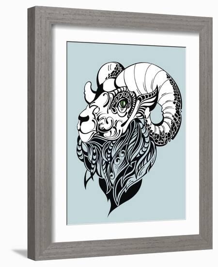 Vector Goat-worksart-Framed Art Print