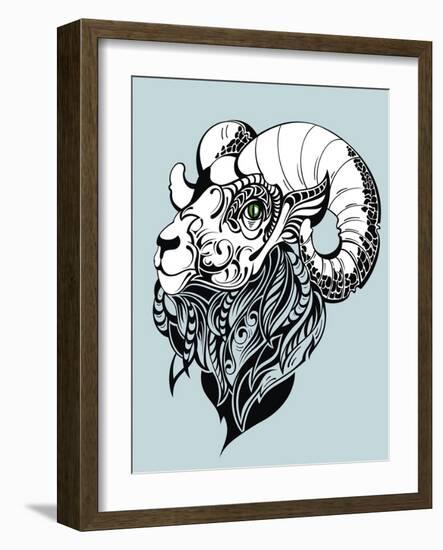 Vector Goat-worksart-Framed Art Print