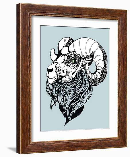 Vector Goat-worksart-Framed Art Print