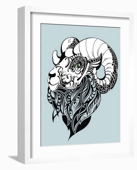 Vector Goat-worksart-Framed Art Print