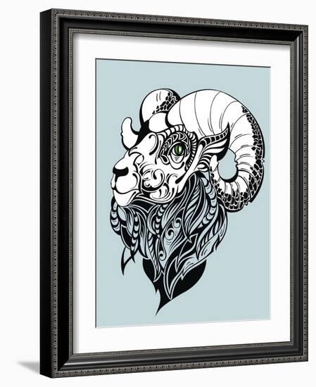 Vector Goat-worksart-Framed Art Print