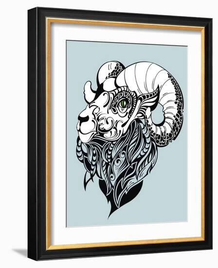 Vector Goat-worksart-Framed Art Print