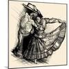 Vector Illustration of a Latino Dance Drawing-isaxar-Mounted Art Print