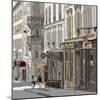 Vector Illustration of a Street in Montmartre Paris-isaxar-Mounted Art Print