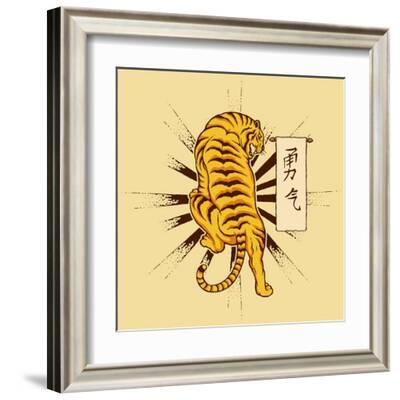 Japanese tiger climbing mountain art tattoo - Tiger Climbing Mountain -  Posters and Art Prints | TeePublic