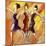 Vector Illustration of Women Dancing-isaxar-Mounted Art Print