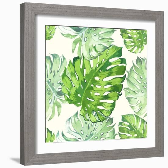 Vector Illustration with Tropical Leaves-Monash-Framed Premium Giclee Print