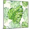 Vector Illustration with Tropical Leaves-Monash-Mounted Art Print