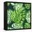 Vector Illustration with Tropical Leaves-Monash-Framed Stretched Canvas