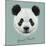 Vector Illustrative Portrait of Panda.Cute Attractive Face Bears.-ant_art-Mounted Art Print