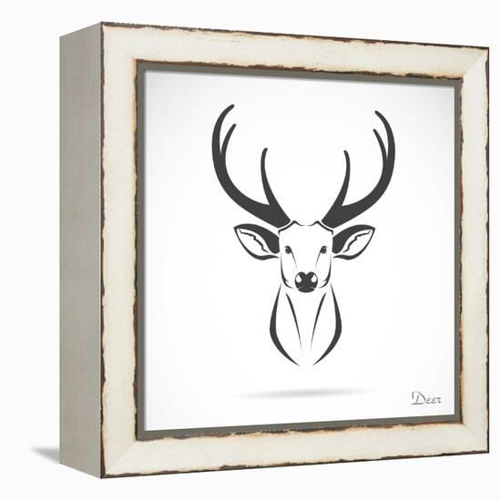 Vector Image of an Deer Head-yod67-Framed Stretched Canvas