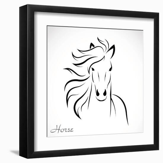 Vector Image of an Horse-yod67-Framed Art Print