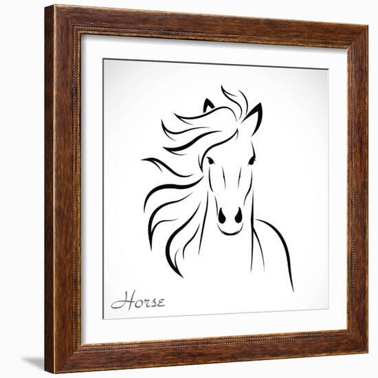 Vector Image of an Horse-yod67-Framed Art Print