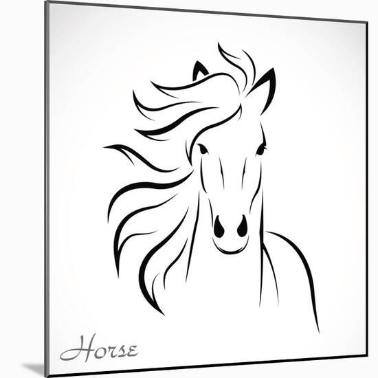 Vector Image of an Horse-yod67-Mounted Art Print