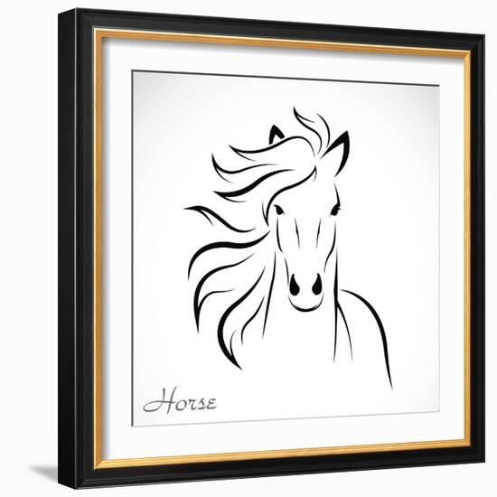 Vector Image of an Horse-yod67-Framed Art Print