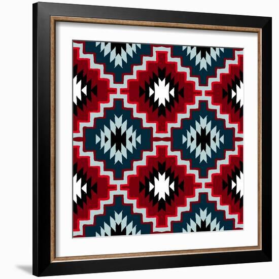 Vector Navajo Tribal Ornament-tukkki-Framed Art Print