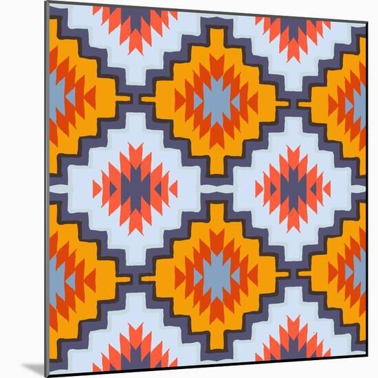 Vector Navajo Tribal Ornament-tukkki-Mounted Art Print