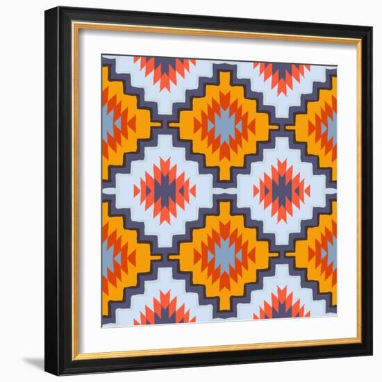 Vector Navajo Tribal Ornament-tukkki-Framed Art Print