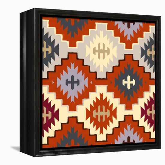 Vector Navajo Tribal Ornament-tukkki-Framed Stretched Canvas