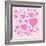 Vector Pink Hearts-skoo-Framed Art Print