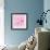 Vector Pink Hearts-skoo-Framed Art Print displayed on a wall