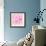 Vector Pink Hearts-skoo-Framed Art Print displayed on a wall