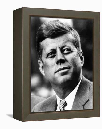 Vector Portrait of John F. Kennedy-Stocktrek Images-Framed Premier Image Canvas