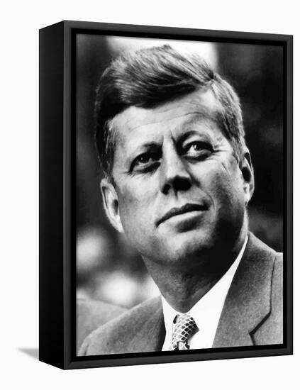 Vector Portrait of John F. Kennedy-Stocktrek Images-Framed Premier Image Canvas