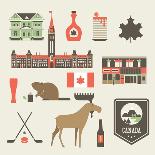 Canada Icons-vector pro-Framed Art Print