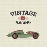 Vintage Sport Racing Cars-vector pro-Art Print