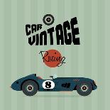 Vintage Sport Racing Cars-vector pro-Art Print