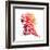 Vector Red Rooster Head Illustration-Julia Waller-Framed Premium Giclee Print