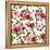 Vector Seamless Pattern with Red and Pink Roses on White.-Naddiya-Framed Stretched Canvas