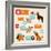 Vector Set of Infographics Design Elements - Dogs-venimo-Framed Art Print