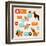 Vector Set of Infographics Design Elements - Dogs-venimo-Framed Art Print