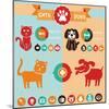 Vector Set of Infographics Elements - Dogs, Cats-venimo-Mounted Art Print