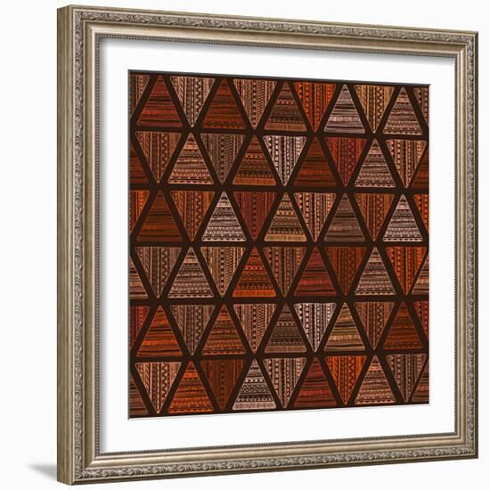 Vector Tribal Ethnic Background.-Julia Snegireva-Framed Premium Giclee Print